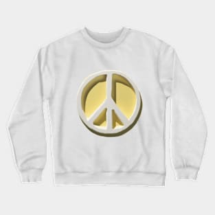 Peace Sign Pastel Yellow Shadow Silhouette Anime Style Collection No. 265 Crewneck Sweatshirt